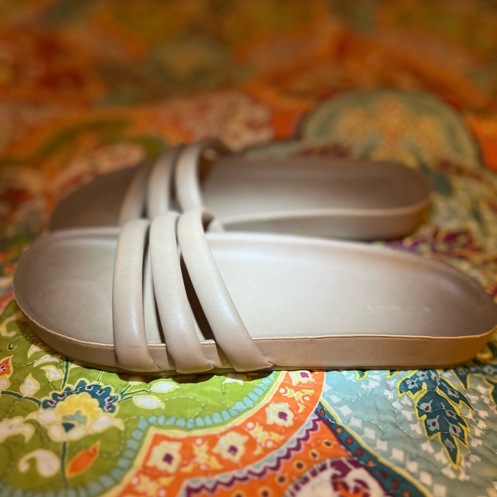 Women's Beige Slide Sandals